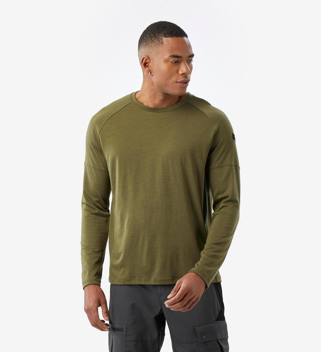 Image du produit Forclaz T-shirt manches longues en laine mérinos homme, Merino Resist vert (S)