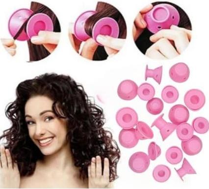 Deni Silikon-Papillot-Roller für Haare Set 20 Stück Carte
