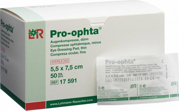 Produktbild Pro Ophta Pro-ophta Augenkompressen 5.3x6.6cm steril