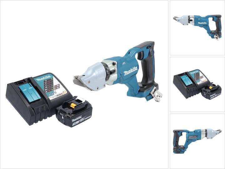 Actual product image Makita DJS 200 RF1 Battery Sheet Metal Shears 18 V 2.0 mm Brushless + 1x Battery 3.0 Ah + Charger