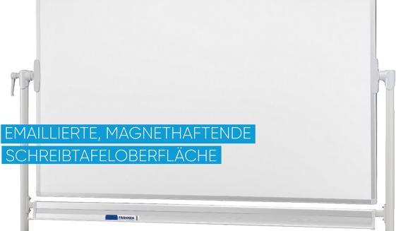 Produktbild Franken Whiteboard Mobil mit Drehfunktion Emaille (120 x 90 cm)