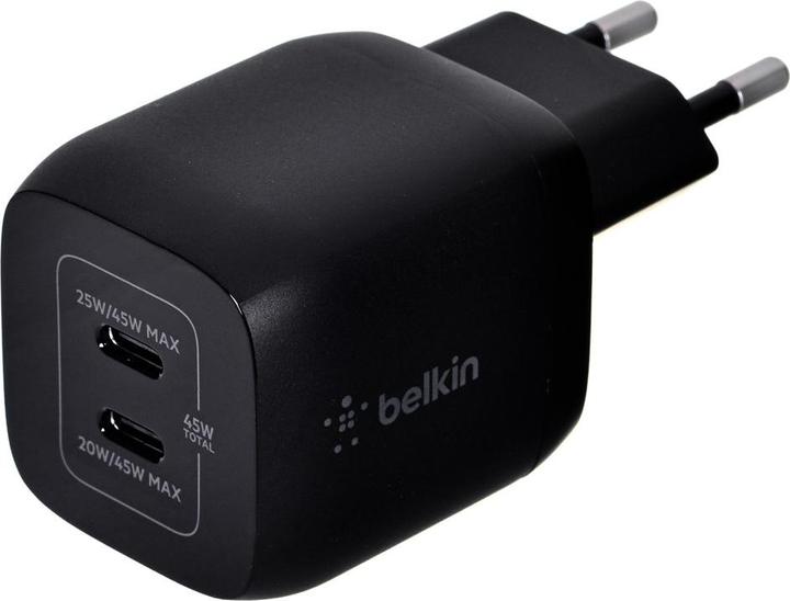 Productafbeelding Belkin Dual USB-C GaN Ladegerät mit Power Deliver und PPS Technologie (45 W)