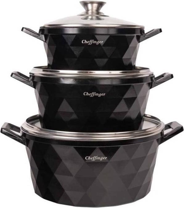Produktbild JTI Set mit Töpfen - Aluminium und Glas - 6-teilig (28 cm, Pfannenset + Topfset, Aluminium)