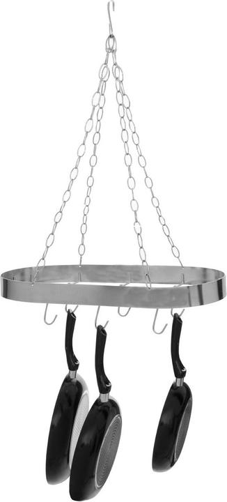 Immagine prodotto Fifty five south Mensola appendiabiti a soffitto Oval Silver in acciaio inox 60 x 72 cm (31 x 60 x 72 cm)