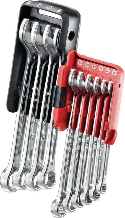Produktbild Facom Ring-Maulschlüssel Satz CrV-Stahl, 10-teilig (19 mm, 8 mm, 10  mm, 11 mm, 12 mm, 17 mm, 15 mm, 13 mm, 14 mm, 9 mm, 16 mm, 18 mm)