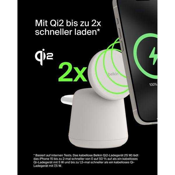 Produktbild Belkin BOOST Charge PRO 15W mag. Lad.Qi2 2in1 sand WIZ027vfH37 (15 W)
