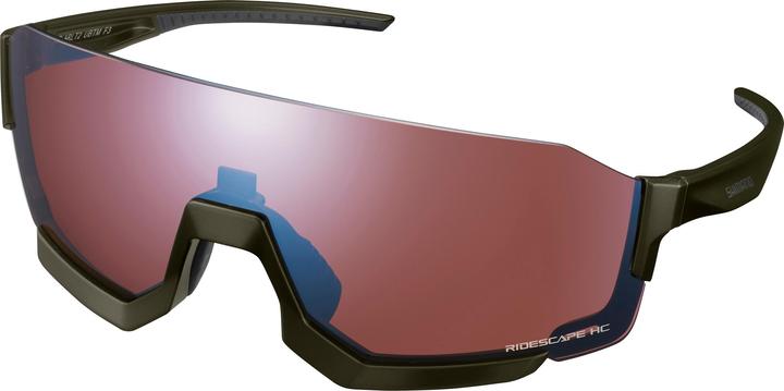Immagine prodotto Shimano Occhiali unisex Aerolite HC verde muschio (Tappetino verde muschio, Tappetino verde muschio-nero)