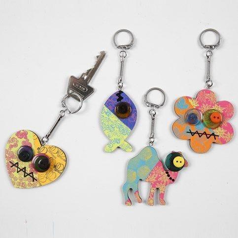 Image du produit Creativ Company Porte-clés en bois, 12 pièces