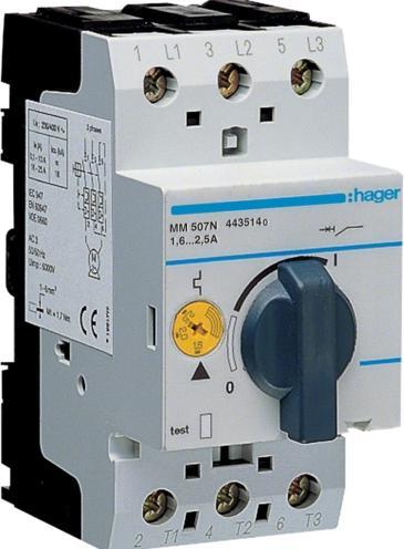 Actual product image Hager Motor protection switch 1.6-2.5A MM507N
