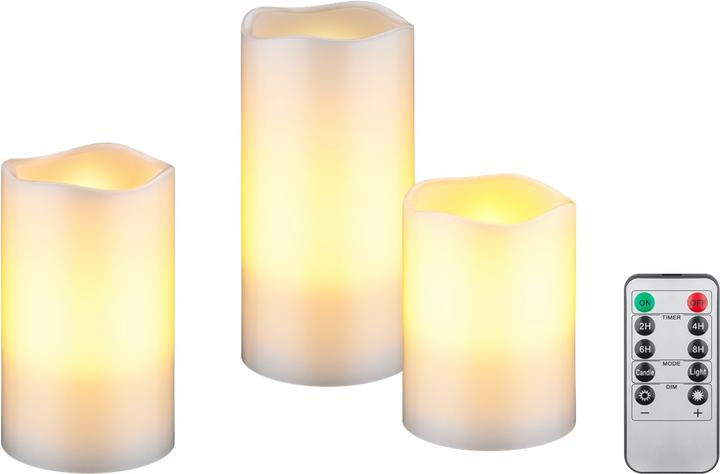 Goobay 3er-Set LED-Echtwachskerzen (3 x)
