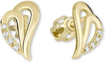 Produktbild Brilio Gold earrings heart with crystals 239 001 00738
