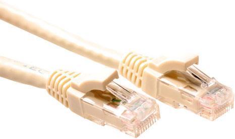 Actual product image Ivory 1 meter U/UTP CAT5E patch cable component level with RJ45 connectors (U/UTP, CAT5e, 1 m)