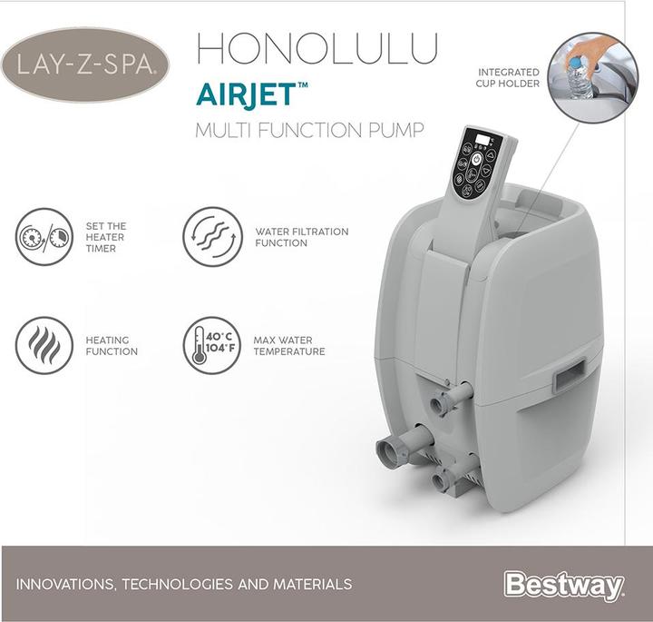 Image du produit Bestway Lay-Z-Spa Honolulu AirJet (6 pers.)