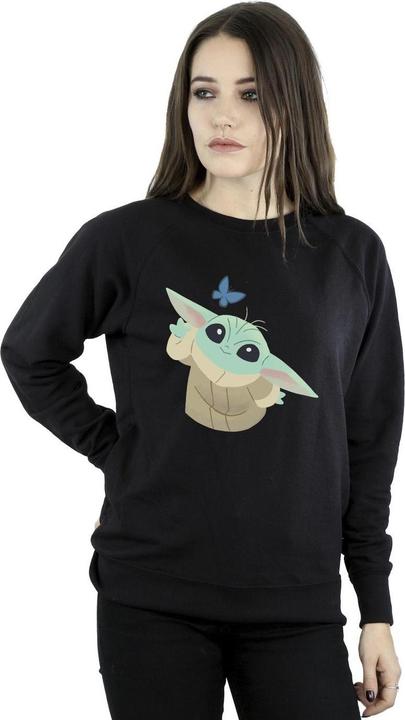 Actual product image Star Wars Womens/Ladies The Mandalorian Butterfly Catching Sweatshirt (M)