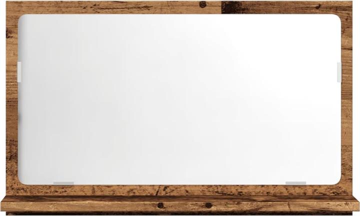 Produktbild VidaXL Badspiegel Wandspiegel Badezimmerspiegel Spiegel mit Ablage Altholz-Optik (60 x 37 cm)