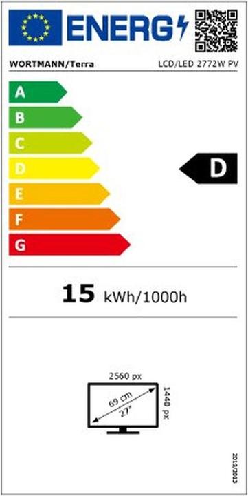 Etichetta energetica Wortmann TERRA LCD/LED 2772W PV (2560 x 1440 pixel, 27")