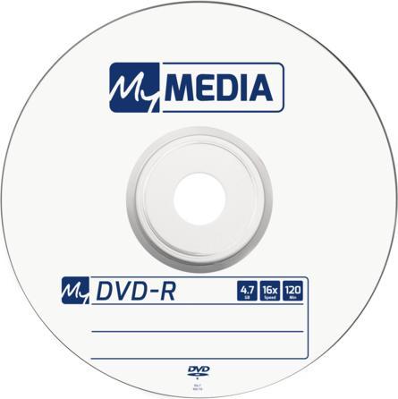 Produktbild MyMedia 1x50 DVD-R 4,7GB 16x Speed matt silver Wrap (50 x)