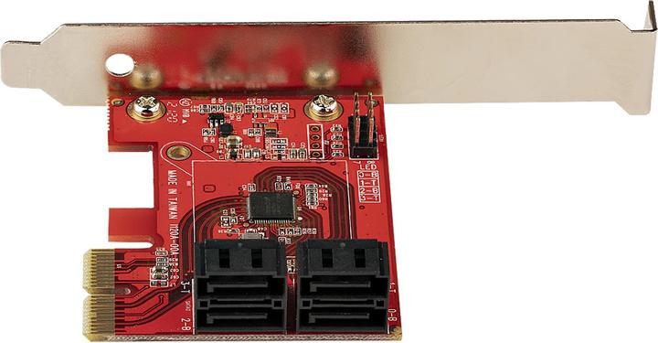 Image du produit StarTech com 4P6G-PCIE-SATA-CARD, PCIe, SATA, PCIe 3.0, Rouge, ASMedia - ASM1164, 6 Gbit/s