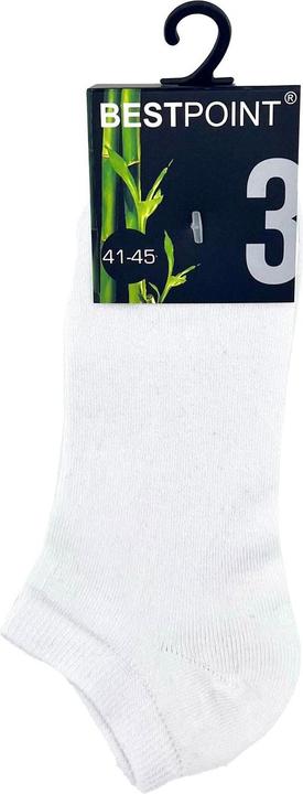 Image du produit JTI Chaussettes en bambou, blanc - pack de 3 - 41-45 (Lot de 3, 41 - 45)