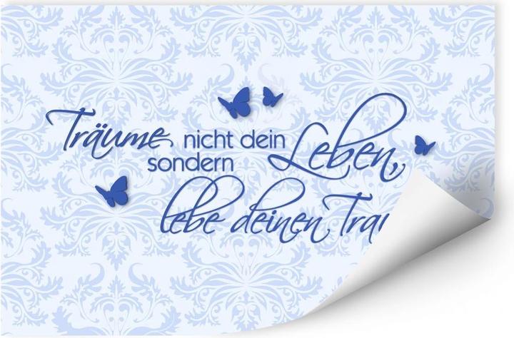 Produktbild Trenddeko Träume nicht dein Leben... Blau (100 x 70 cm)