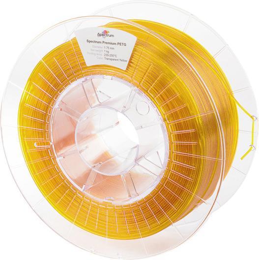 Produktbild Filament / PETG / TRANSPARENT YELLOW / 1,75 mm / 1 kg (PETG, 1.75 mm, 1000 g, Gelb)