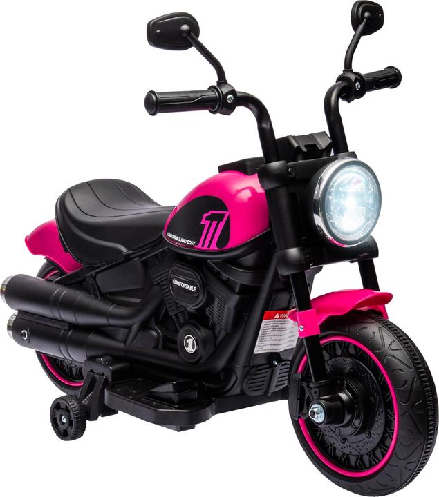 Produktbild Swisshandel24 Kinderelektro-Motorrad, 2 abnehmbare Stützräder, 1,5-3 km/h, für 1,5-3 Jahre Rosa (6 V)