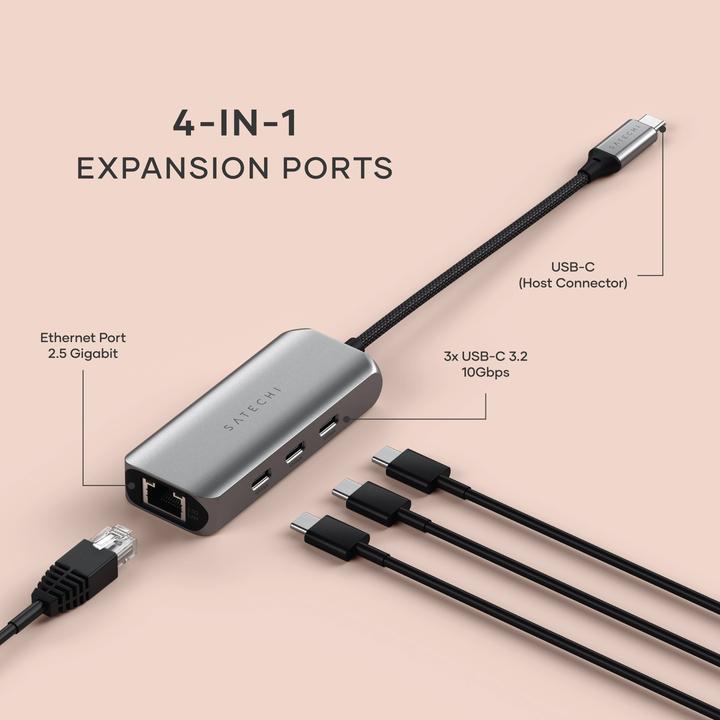 Produktbild Satechi ST-H3C25EM (USB-C, 4 Ports)