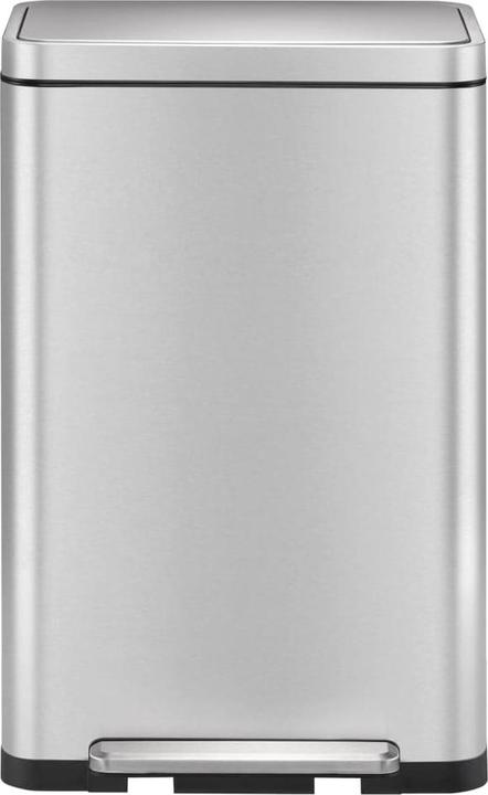 Produktbild EKO Treteimer X-Cube Tretmülleimer rechteckig 30 L Edelstahl mit extra breitem Pedal, gedämpftem De (30 l)