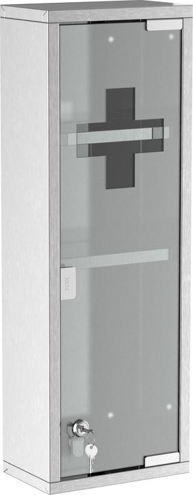 Actual product image Kleankin Medicine cabinet with lock (20 x 12 x 58 cm)
