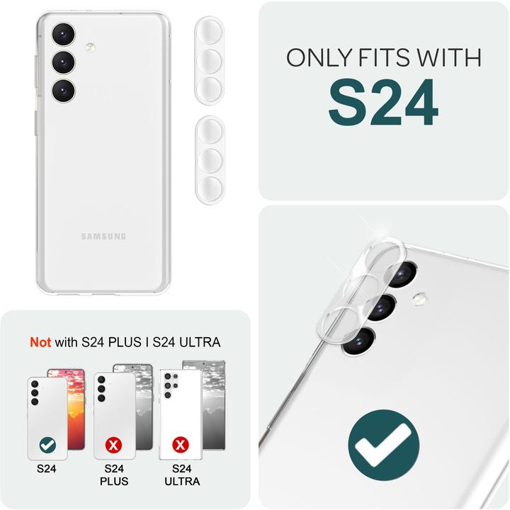 Image du produit Nalia 2x verre de protection de la caméra (2 pièce(s), Samsung Galaxy S24)