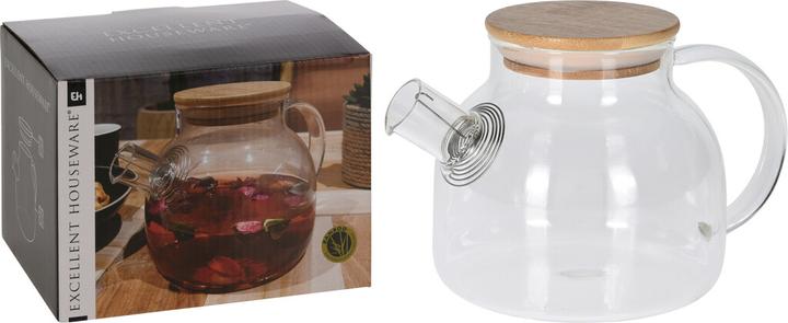 Produktbild Kerbl Glas-Teekanne mit Bambusdeckel (1 l)