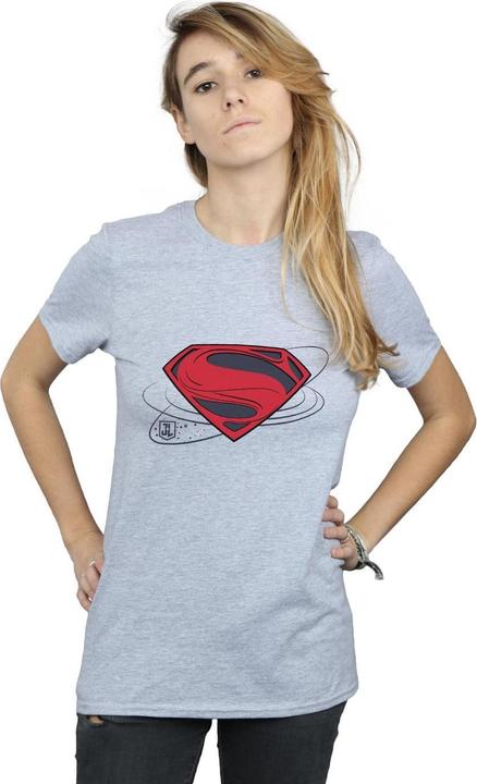 Image du produit - T-shirt JUSTICE LEAGUE MOVIE SUPERMAN LOGO - Femme (XL)