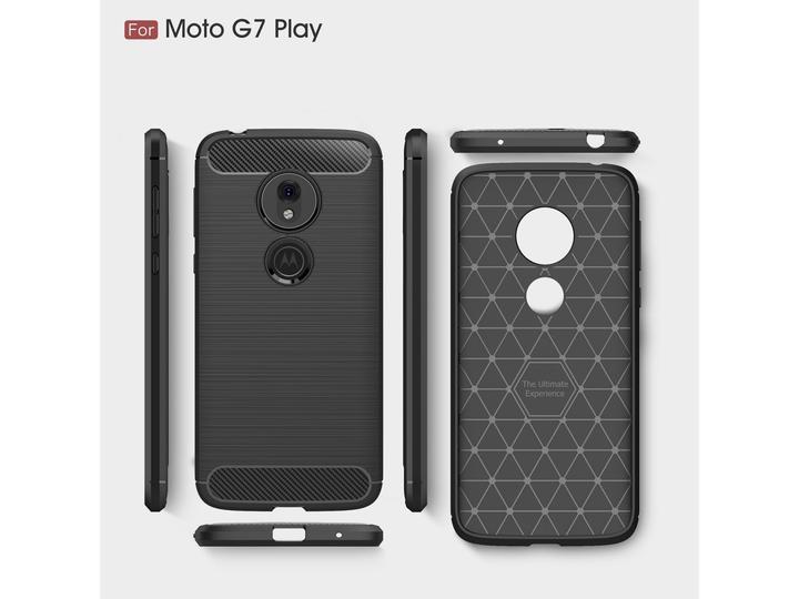 Actual product image Screenguard Motorola Moto G7 Play Cover Carbon Brushed Soft TPU (Motorola Moto G7 Play)