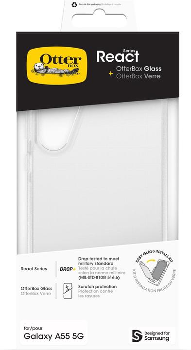Image du produit OtterBox React + Glass Bundle - Kit (Samsung Galaxy A55)