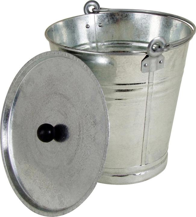 Produktbild Natura Punto Zinkeimer mit Deckel und Henkel, Fassungsvermögen 12 l (29.5 x 32 cm)