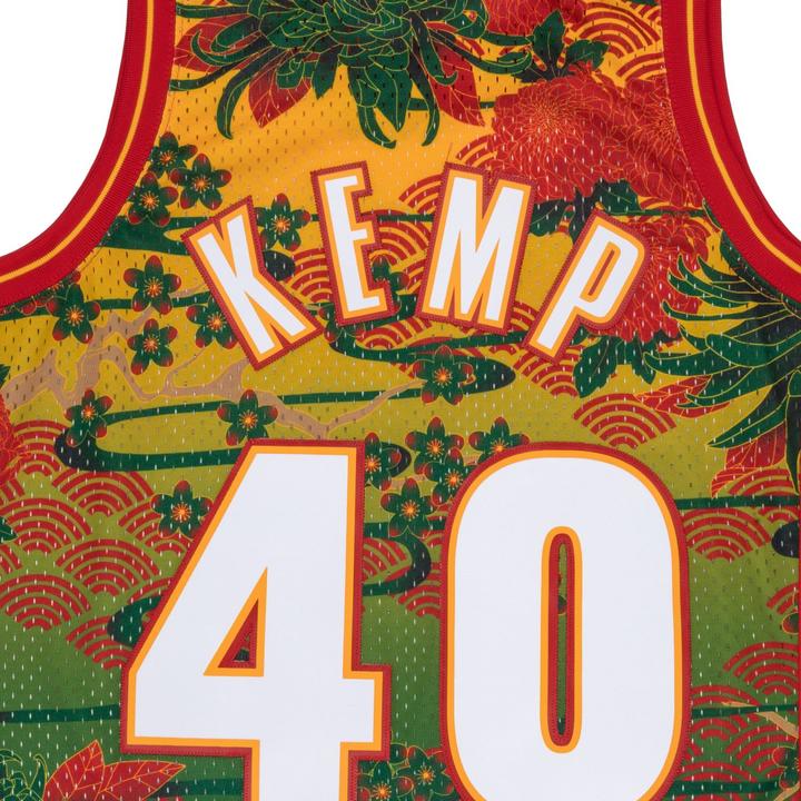 Actual product image Mitchell & Ness Swingman Mesh Jersey Seattle SuperSonics ASIAN Shawn Kemp (S)