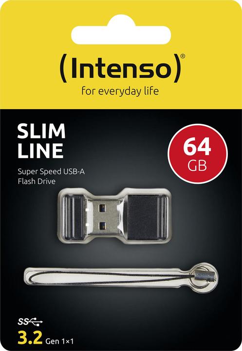 Actual product image Intenso slim line (64 GB, USB-A, USB 3.0)