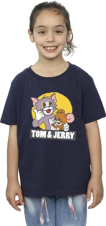Actual product image Tom & Jerry Girls Sketch Logo Cotton T-Shirt (152, 158)