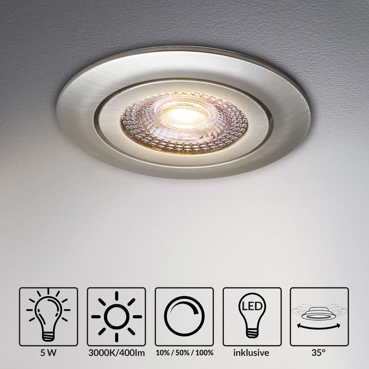Actual product image Monzana Set of 6 LED recessed luminaire (400 lm)