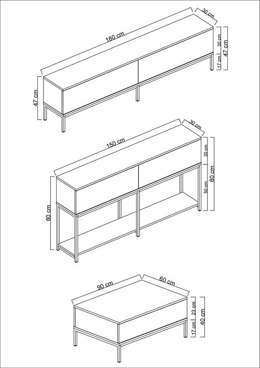 Produktbild Skye Decor Simon (180 x 47 x 30 cm)