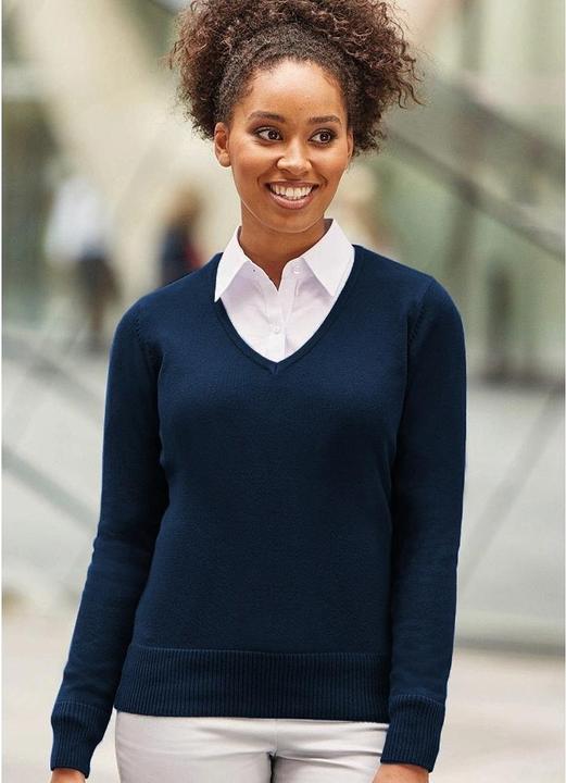 Actual product image Russell Collection knitted jumper with V-neck (XXS)