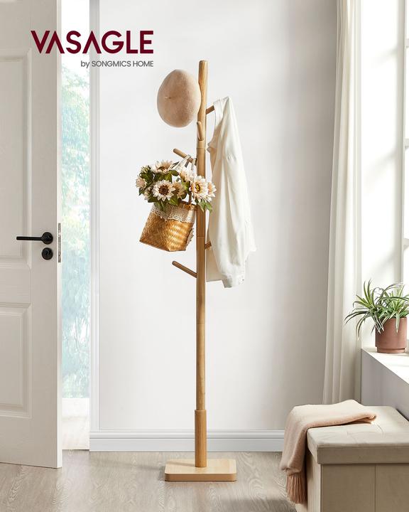 Image du produit Vasagle Portemanteau avec 8 crochets Nature