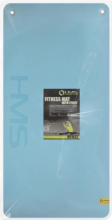 Produktbild HMS Club-Fitnessmatte mit Löchern blau Premium MFK02 (20 mm)