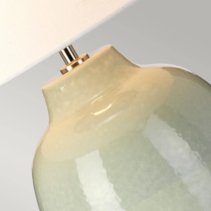 Immagine prodotto Elstead Lighting Lampada da tavolo Chelsfield E27 verde pallido e bianco Bianco, Made in UK (E27)
