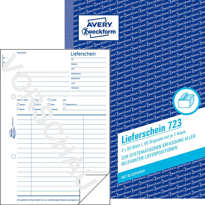 Actual product image Avery Delivery note (50 x)