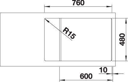 Produktbild Blanco ZIA XL 6 S Compact (Einbauspüle, 78 cm, 50 cm)