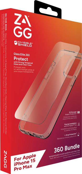 Immagine prodotto Zagg Invisibleshield Bndl Vetro (1 Pezzo/i, Apple iPhone 15 Pro Max)