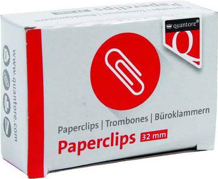 Quantore Büroklammer R2 32mm Kurz, 100 Stk.
