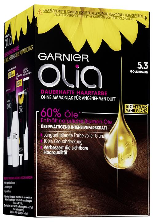 Actual product image Garnier Olia, 5.3 golden brown, hair dye (golden brown)