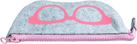 Image du produit Bekos Étui à lunettes en feutre souple avec fermeture éclair Rose